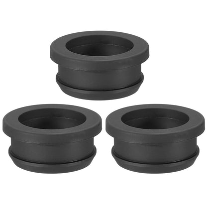 PATIKIL 29mm / 1-1/18 Inch Drill Hole,15/16 Inch ID Rubber Grommets, 3Pcs Top Hat Grommet for Wiring Eyelet Ring Gasket Automotive Firewall Cable Hole Plugs Wires Protection, Black