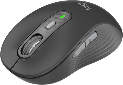 Logitech Signature Plus M750 Wireless Mouse – for Small to Medium Hands, SmartWheel, Bluetooth, Multi Device, 24-Month Battery, Silent Clicks, Customizable Side Buttons, Contoured Shape - Graphite