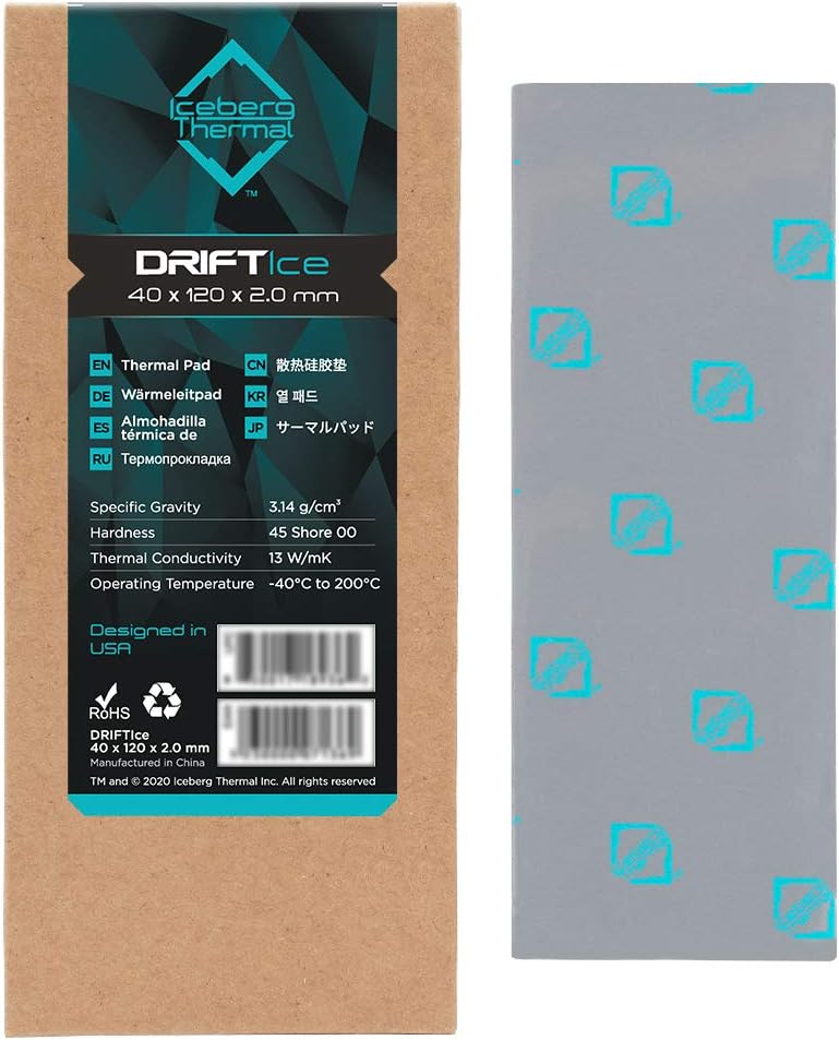 Iceberg Thermal DRIFTIce Thermal Pad 120mm x 40mm (2.0mm) (13 W/mK)