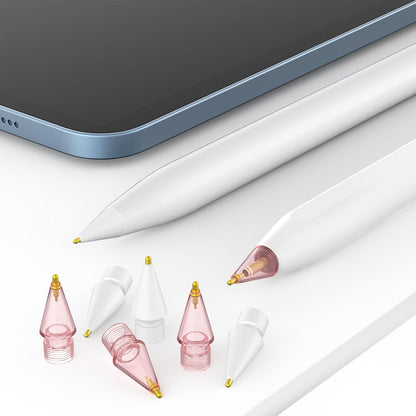 8 Pack Fine Point Replacement Tips Compatible with Apple Pencil 2nd Generation, Apple Pencil 1st Generation, Apple Pencil USB-C & Apple Pencil Pro Colorful iPencil Nibs (Pink + White)