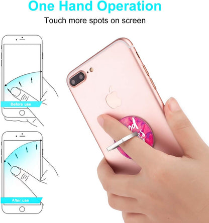 Bonoma Phone Ring Holder, 3 Pack Good Vibes Only Universal Finger Ring Stand Grip Kickstand Compatible with Smartphones and Tablets