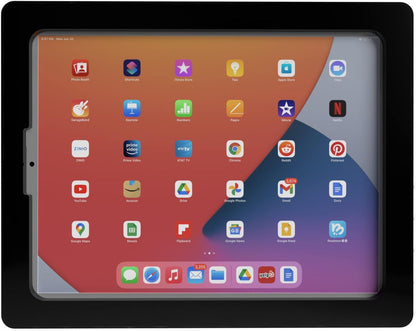 TABcare Anti-Theft Acrylic VESA Enclosure for Apple iPad Pro 12.9" 2018 2020 2021 with Free Wall Mount Kit & 90-Degree Angle USB C Cable (iPad Pro 12.9" 3/4/5, Black)