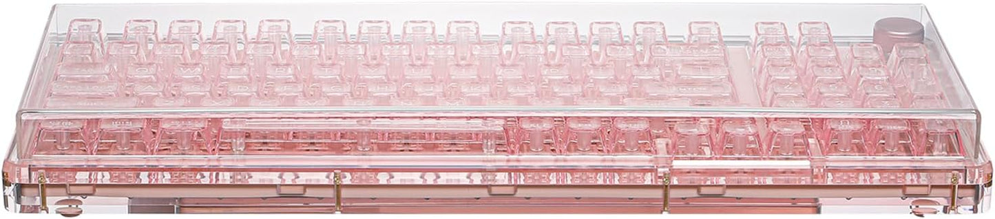 KiiBoom Premium Acrylic Transparent Keyboard Dust Cover, Waterproof, Anti-Dust, Anti-Cat Protector Cover Lid for Mechanical Keyboard (Clear, 15.4'' x 5.3'' x 0.78'')
