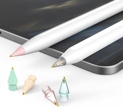6 Pack Fine Point Replacement Tips Compatible with Apple Pencil 2nd Generation, Apple Pencil 1st Generation, Apple Pencil USB-C & Apple Pencil Pro Colorful iPencil Nibs (Multicolour)