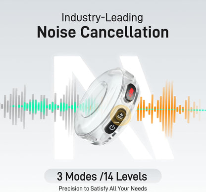 MAONO Wireless Lavalier Microphone for iPhone/Android/Camera/PC, Mini Lapel Mic with 48khz 24bit, Voice Filter, Noise Cancellation, 30h Battery, USB-C/Lightning Plug for Video Recording - Wave T5