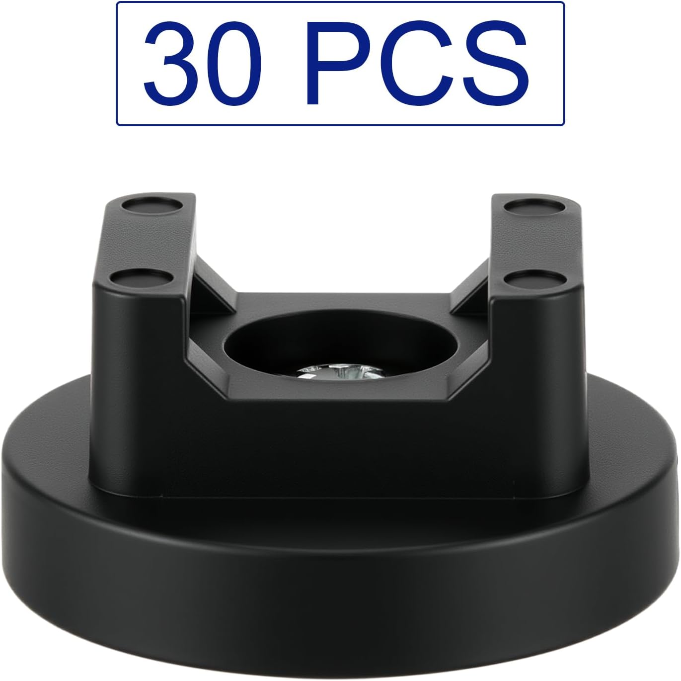 Yookeer 30 Pcs Magnetic Zip Tie Mount Base Black Magnetic Cable Clips Wire Holder Multipurpose Cable Ties Management Base Electrical Supplies for Wire (31 mm)