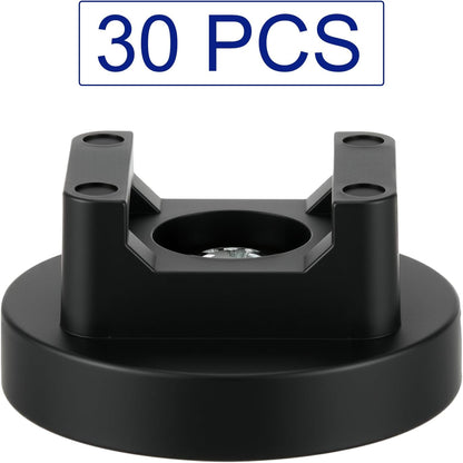 Yookeer 30 Pcs Magnetic Zip Tie Mount Base Black Magnetic Cable Clips Wire Holder Multipurpose Cable Ties Management Base Electrical Supplies for Wire (31 mm)