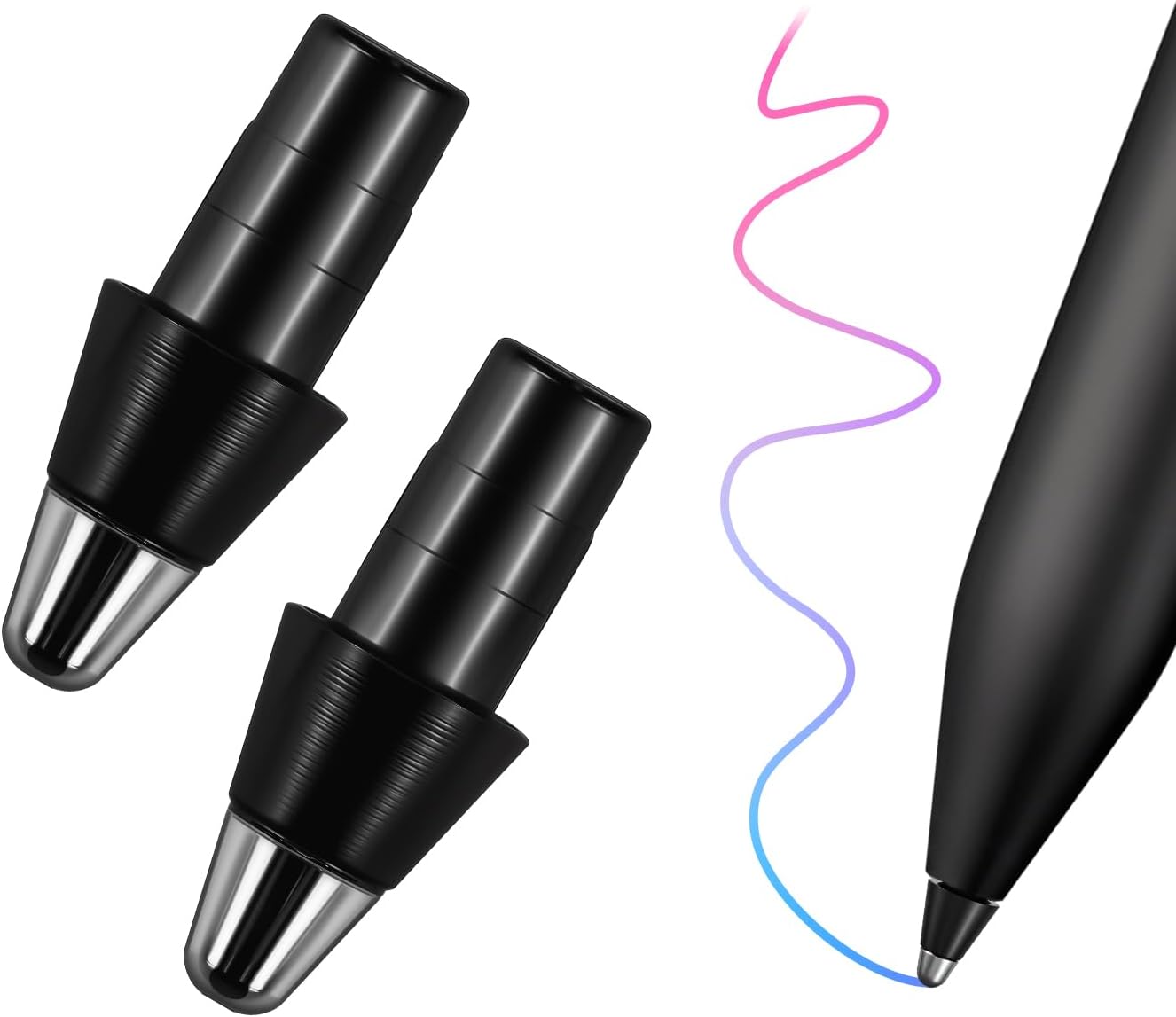 REEYEAR Replacement Tips Set fits for Remarkable Paper Pro Maker Pen, 2 Pack No Wear Out Titanium Alloy Tips, Durable Nibs, Fine Point Design for Precise Writing, Long-Lasting (Not for rM1/2)