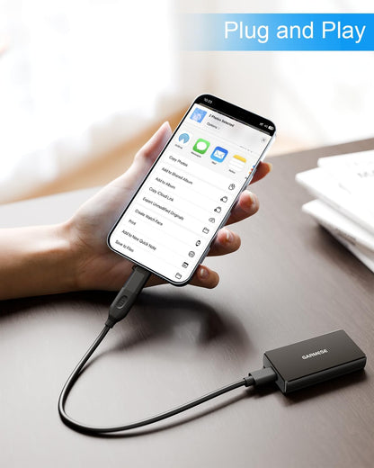 120GB Portable SSD Up to 350MB/s USB 3.2 Gen 1 External SSD with Dustproof/High Temperature Resistance Type-C External Solid State Drive Reliable Storage