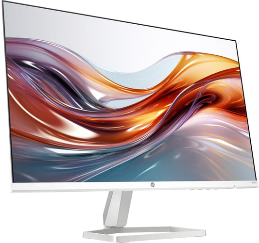 HP Series 5 524sa Monitor with Speakers (Replaces M24fwa) 24" 100Hz IPS FHD 99% sRGB 300 Nits Display, Adjustable Tilt, Flicker-Free, Anti-Glare, White/Silver w/DKZ USB Port Expander (2 Pack)