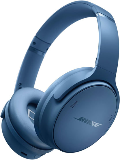 Bose QuietComfort Bluetooth Headphones, Wireless Headphones with Active Over Ear Noise Cancelling and Mic, Deep Bass, Up to 24 Hours of Playtime, Blue Dusk - Limited Edition Color