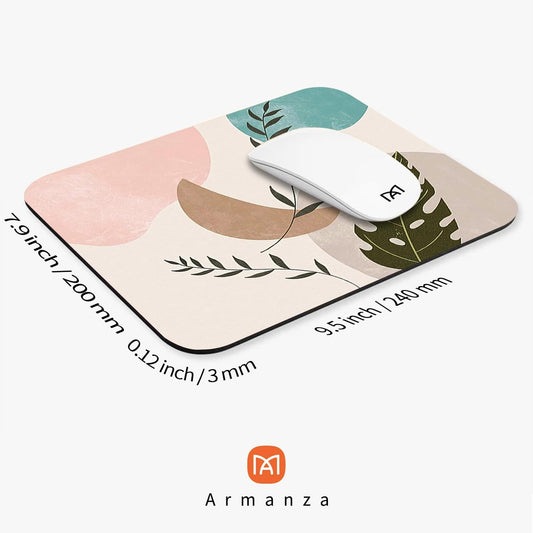 Square Mouse Pad Abstract Art, Personalized Premium-Textured Custom Mouse Mat Design, Washable Mousepad Cloth, Non-Slip Rubber Base Computer Mouse Pads for Wireless Mouse