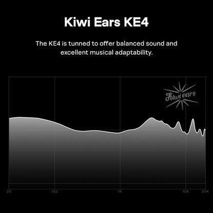 Linsoul Kiwi Ears KE4 in Ear Monitor, 2DD+2BA Hybrid Earphone, Gaming Earbuds, HiFi Wired IEM, with Detachable IEM Cable for Musician Audiophile (Silver)
