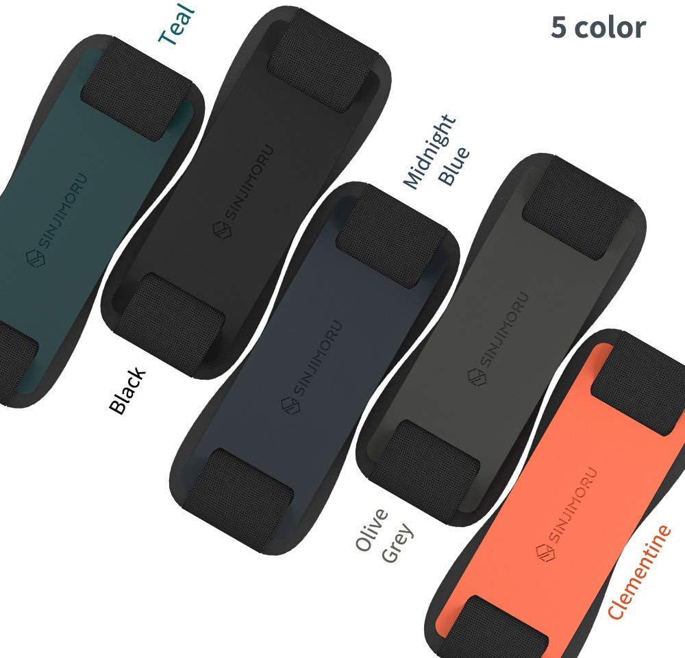 Sinjimoru Phone Grip with Silicone Band – Comfortable One-Hand Holder & Kickstand for Smartphones, Tablets, and eReaders for iPhone, Android, and Kindle Sinji Grip Silicone Teal