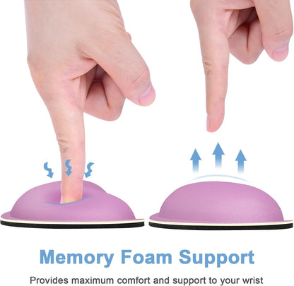 Dapesuom Mouse Wrist Rest, Ergonomic Memory Foam Mouse Wrist for Computer Desk Mats Support, Hand Rest Pad Cushion for Gaming, Office, Laptop, Men, Women, Pain Relief & Easy Typing, Radiant Orchid