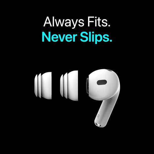 Premium Multi-Flange Eartips for AirPods Pro 1&2 (Large) – Always Fits, Never Slips