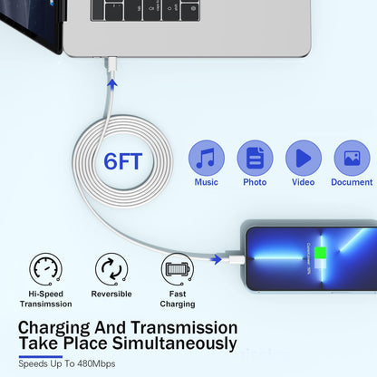 【Apple MFi Certified】Fast Charger iPhone,Fast i Phone Charging Cord 3Pack iPhone Charger Fast Charging Plug Block 6FT USB C to Lightning Cable for iPhone 14/14 Pro Max/Plus/13 Mini/12/11/XR/XS,AirPods