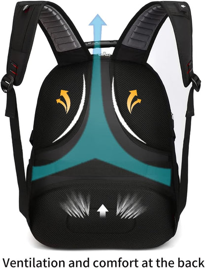 SHRRADOO Extra Large 50L Travel Laptop Backpack with USB Charging Port, College High School Backpack Airline Approved Business Work Bag Fits 17 Inch Computer for Men Women