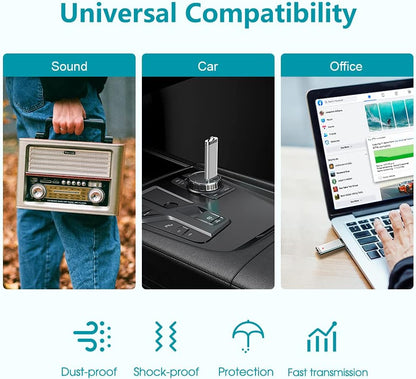 KEXIN 10 Pack 32 GB Flash Drive 32GB USB Flash Drive Thumb Drive USB2.0 Metal Pen Shape Memory Stick Silver 10 Pack