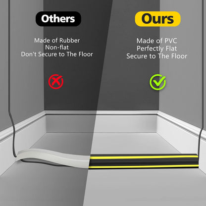 10 ft Floor Cable Cover Protector, Heavy Duty PVC Duct Easy to Unroll, Prevent Trip Hazard for Home Office or Outdoor Settings