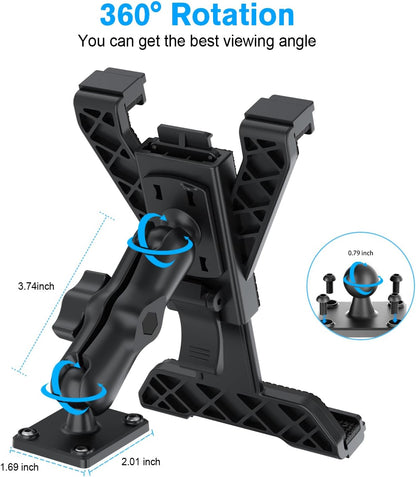 PLDHPRO Tablet Holder for Truck Heavy Duty Drill Base iPad Car Mount Stand for Dashboard Wall