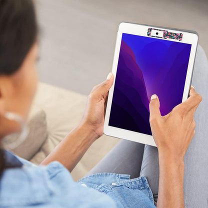 Webcam Cover, 3 Pieces, Laptop Camera Cover, Privacy Shielding Capacity is Twice as Big as The Traditional, Suitable for Computer Mobile Phones, laptops, Tablets and so on (Flower 1)