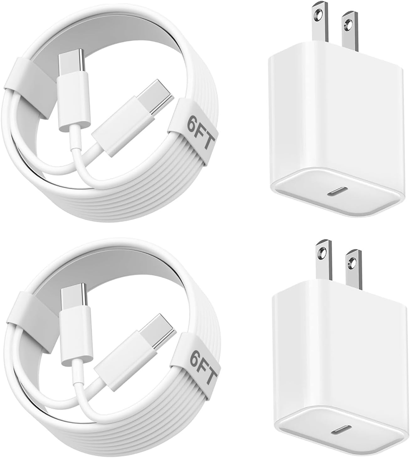 iPhone 16/15 Pro Charger Fast Charging,2Pack 20W USB C Fast Charger Block 6FT USB C to C Charging Cable Cord for Apple iPhone 16 Pro Max/16E/16/15/15 Pro/15 Pro Max/15 Plus,iPad Air/Pro 13/12.9/11inch