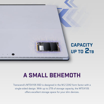 Transcend 512GB M.2 2242 SSD, Up to 5000MB/s, PCIe Gen4x4 NVMe 3D TLC, for Ultra-Thin Laptops, Lenovo Legion Go&Yoga Gen 6, ASUS ExpertBook&ZenBook, Mini PC, DRAM-Less Design for Low Power Consumption