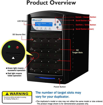 Vinpower Digital SDShark Standalone 55 Target SD & MicroSD Memory Card Readers Copier Duplicator