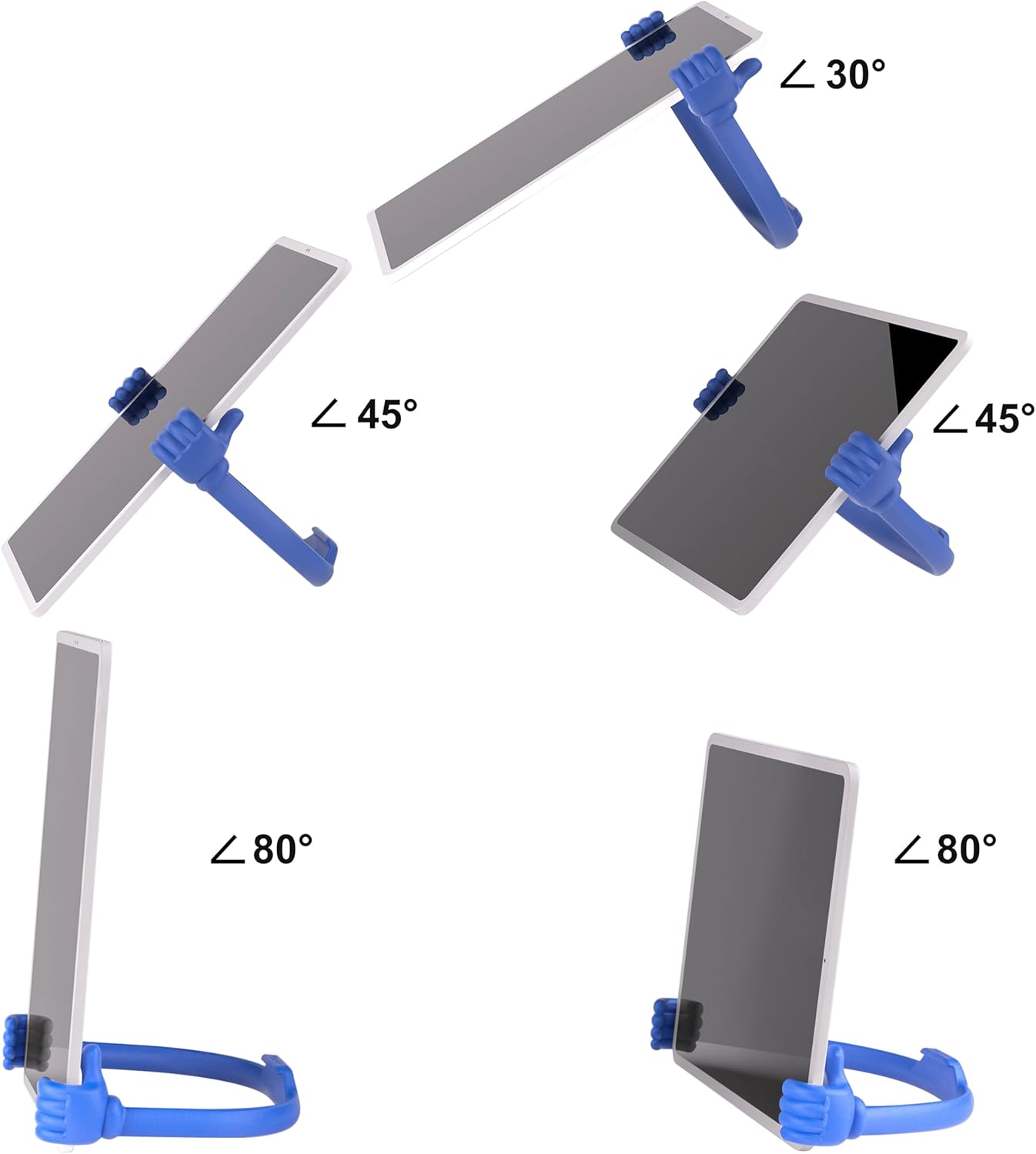 Honsky Thumbs Up 2 Pack Tablet Stand - Compatible with iPad, Samsung Galaxy Tabs, iPhone Pro Max - Universal Cute, Blue/Yellow