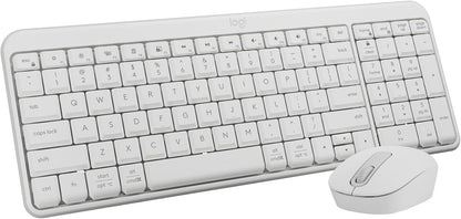 Logitech MK250 Bluetooth Wireless Mouse and Keyboard Combo: Fast & Easy Connectivity, Compact Wireless Keyboard, Ambidextrous Mouse, Durable Build - Windows/MacOS - White