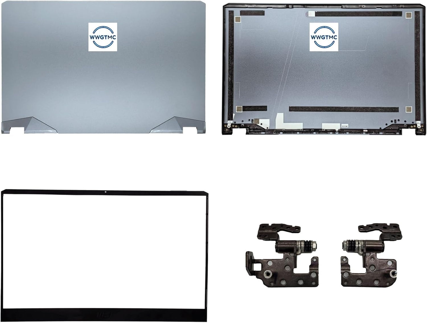 Replacement LCD Back Cover Rear Case Top Lid Hinges with Front Bezel for MSI GE76 GP76 Raider 11UG 11UH 11UE 12UG 12UE 9S7-17K314 MS-17K3 Series Laptop 3077K1A412 3077K1A412Y