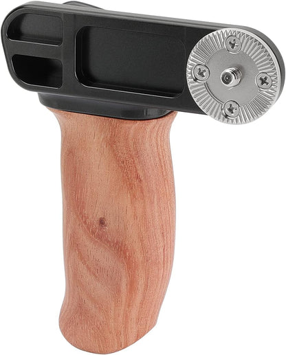 CAMVATE Ergonomic Wooden Hand Grip with Rosette M6 Thread Screw Connection for Camera Shoulder Mount Rig(Right Hand) - 2927