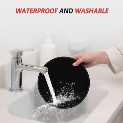 ITNRSIIET Mouse Pad Non-Slip Rubber Base Smooth Surface Stitched Edges Waterproof Durable Compatible with All Mice for Office & Gaming, Desk Accessory, Diameter 8.7 inch, JetBlack Solid