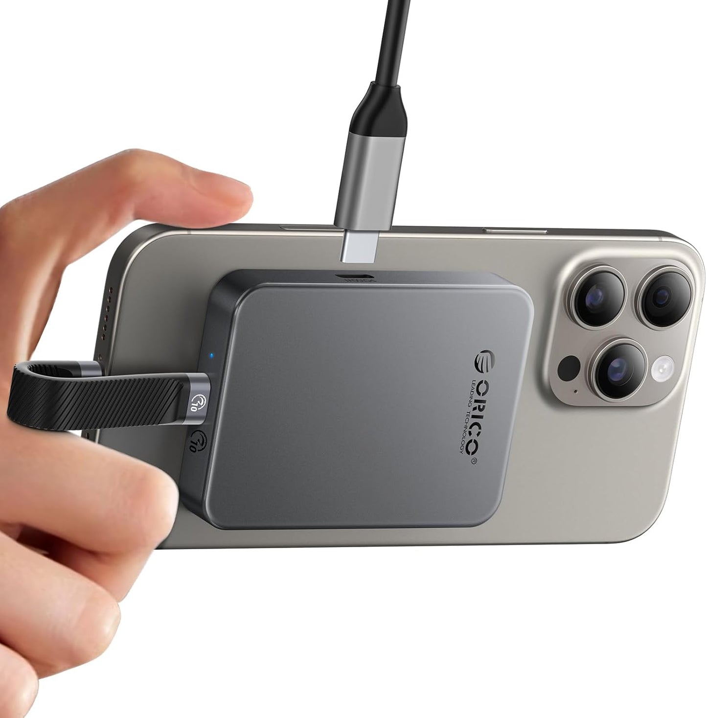 ORICO 1TB Magnetic SSD, PD100W Charging, 4K ProRes HDR, 1000MB/s USB 3.2, Portable External Drive for iPhone 16/15, Laptops, Tablets - Aluminum Alloy, Drop Resistant - K10