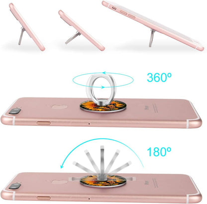 Bonoma Cell Phone Ring Holder Stand, 3 Pack Sunflowers 360 Rotation Universal Smartphone Ring Grip Stand Compatible with Smartphones and Tablets