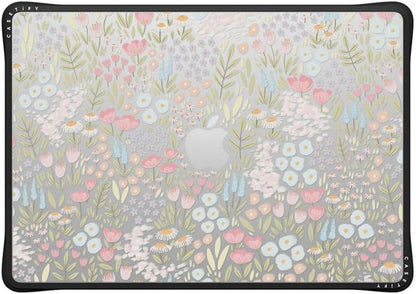 CASETiFY Impact MacBook Air 15" (M2-M4) Case [Cushioned Impact Corners/Scratch-Resistant/Anti-Slip Grip] - Eleanor by Ivory Paper Co - Clear Black