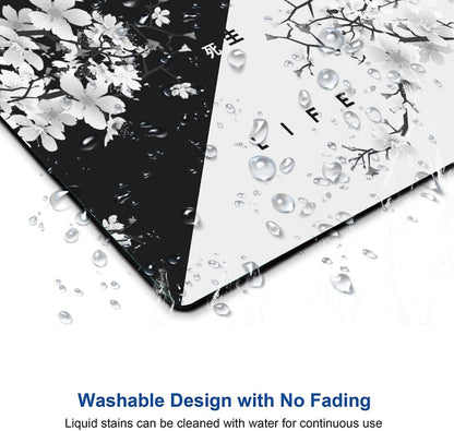 Inspirational Quote Mouse Pad - Square Waterproof Non-Slip Rubber Base for Office Laptop, 9.5"x7.9"x0.12" Inch (Death and Life)