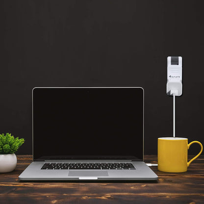 SYCON 2 Prong Swivel Wall Adapter, Electrical 4 Way Outlet Expander Plug, Multi Plug Extender Splitter, Multiple Ungrounded Mini Plug Wall Tap, Type A