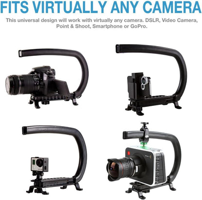 Original Cam Caddie Scorpion Video Camera Stabilizer Handle for Nikon, Canon, JVC, Toshiba, Sony, Olympus, Pentax, Apple iPhone, GoPro Hero 4, Hero 3+, Hero 3 and More - Black (0CC-0100-00)