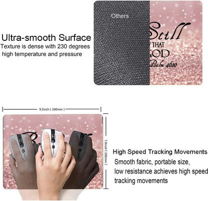 Mouse Pad, Premium-Textured Mouse Mat, Non-Slip Rubber Base Mousepad for Laptop, Computer & PC,9.5×7.9 in,Bible Be Still