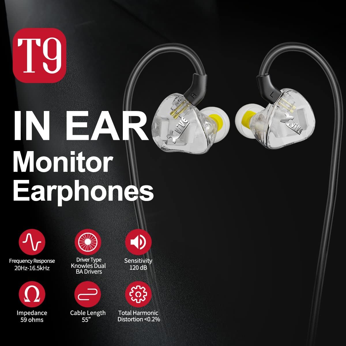 Xvive T9 in Ear Monitor Earphones