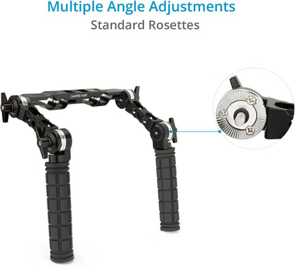 Hunt Universal 19mm/15mm Rosette Handle Set for DSLR & Video Camera Shoulder Mount Rigs. (CH-1915-RH)