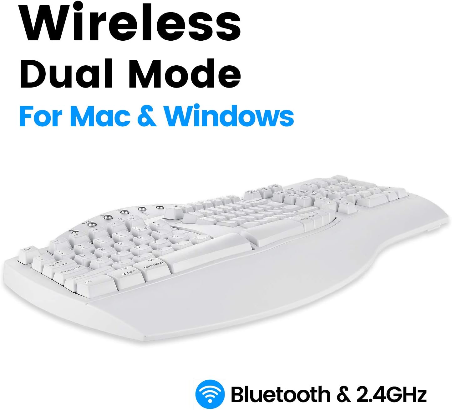 Perixx Periboard-612 Wireless Ergonomic USB Split Keyboard, US English Layout