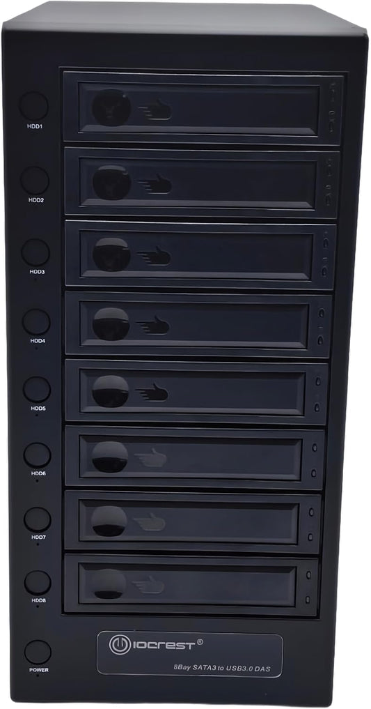 USB 4.0 (40Gbps) Type-C 8 Bay 2.5 Inch and 3.5 Inch SATA Hard Drive External Hard Drive Enclosure