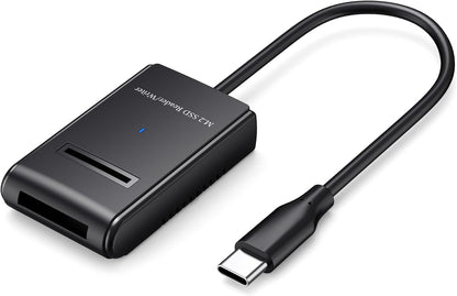 M.2 NVMe&SATA Reader,M.2 SSD to USB C Reader Adapter for (M Key, B+M Key) NVMe and SATA NGFF SSD Drives Dock Full Size 22110/2280/2260/2242/ 2230,Tool Free M.2 Drive Docking Station-Plastic