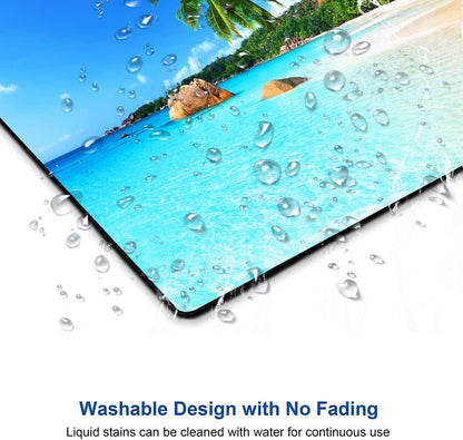 Mouse Pad, Square Beach Style Anti-Slip Rubber Mousepad for Gaming Office Laptop Computer PC Men Women Kids, Cute Custom Pattern, Beach