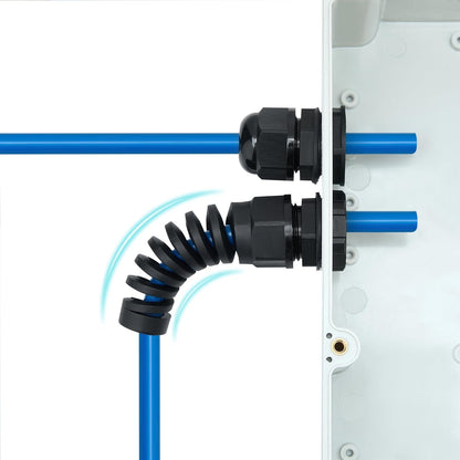 10 Pack Black Nylon Cable Gland, NPT 1/2" Thread, Made of PA66 Material, High Wear Resistance and Chemical Resistance (Black, PG21(10Pcs))