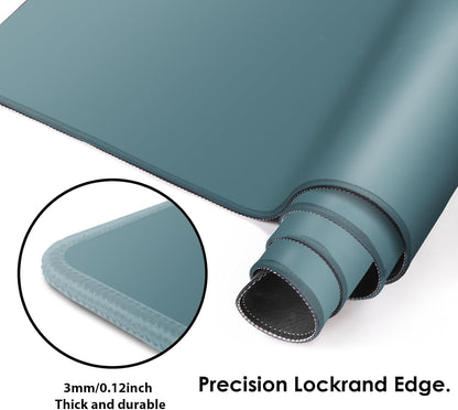 Galdas Gaming Mouse Pad XXL XL Large Long Extended Big Mousepad Non-Slip Rubber Keyboard Mouse Pad with Stitched Edges for Laptop Home Office (31.5x11.8x0.08 Inch) -Blue Grey