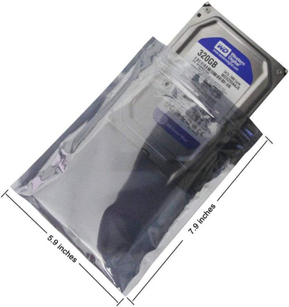 50Pcs Antistatic Resealable Bag 15X20cm/5.9X7.9inch, Premium Anti Static Bag for SSD HDD and Other Electronic Devices